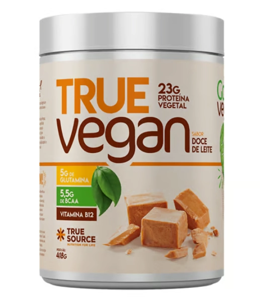 Proteína Vegana, True Vegan, Sabor Doce de Leite, 418g, True Source