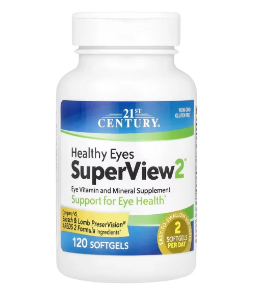 Healthy Eyes SuperView2, 120 Cápsulas, 21st Century