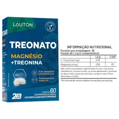 Kit Noite Tranquila, Magnesio Treonato 60 cápsulas Lauton + Melatonina 3mg 90 cápsulas NOW