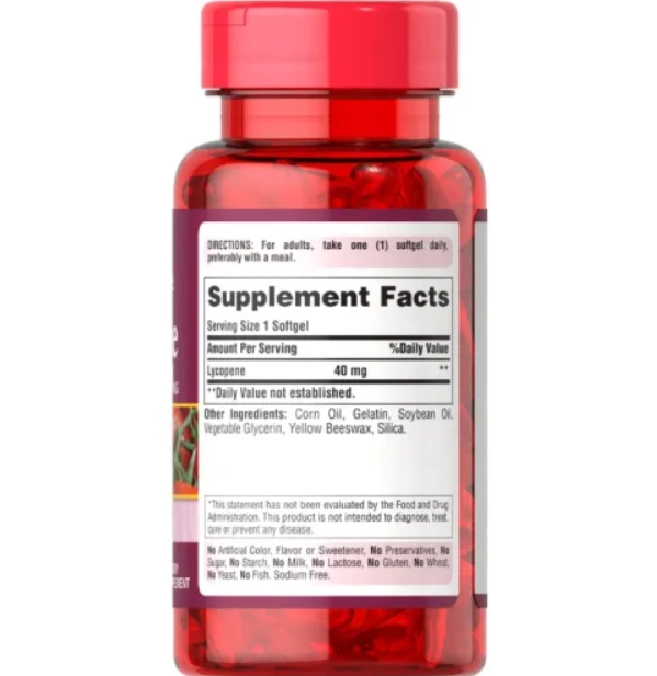 Licopeno (Lycopene), 40mg, 60 Cápsulas, Puritans Pride