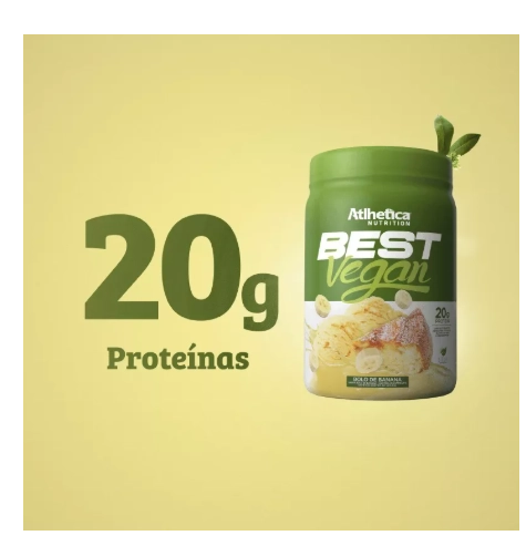 Whey Protein Best Vegan, 500g, Sabor Bolo de Banana, Atlhetica Nutrition