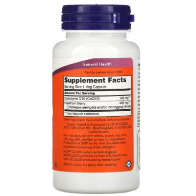 Coenzima CoQ10 100mg, 90 cápsulas, Now