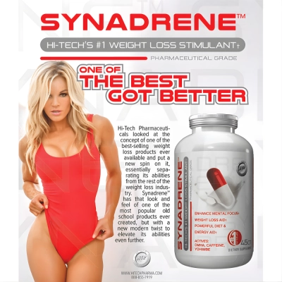 Synadrene, Auxilio a Perda de Peso, 45 Cápsulas, Hi-Tech Pharma