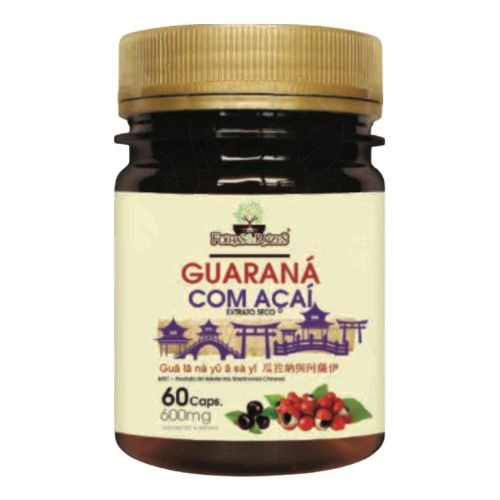 Guaraná com Açaí, Extrato seco, 60 Cápsulas, Folhas e Raízes