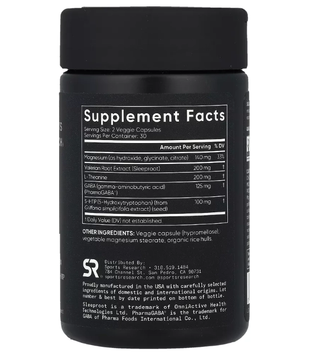 Sleep Complex, Melatonina Free, 60 Cápsulas, Sports Research