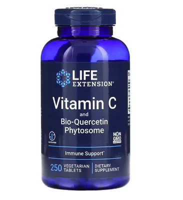 Vitamina C + Fitossomo de Bioquercetina, 250 Comprimidos, Life Extension