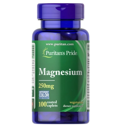 Magnesio 250mg, 100 Comprimidos, Puritan's Pride