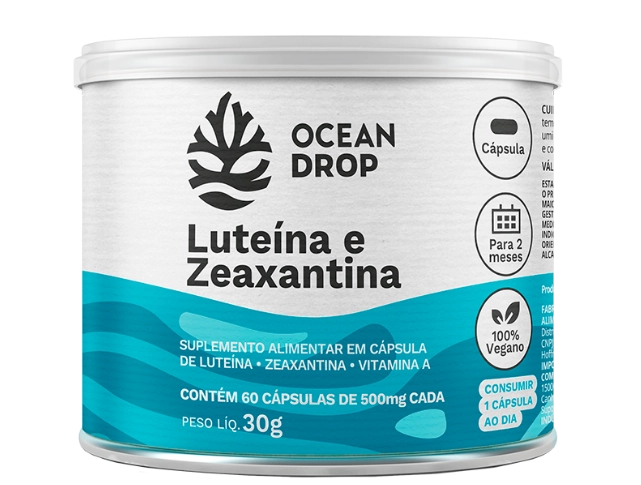Luteína e Zeaxantina, 60 cápsulas, Ocean Drop