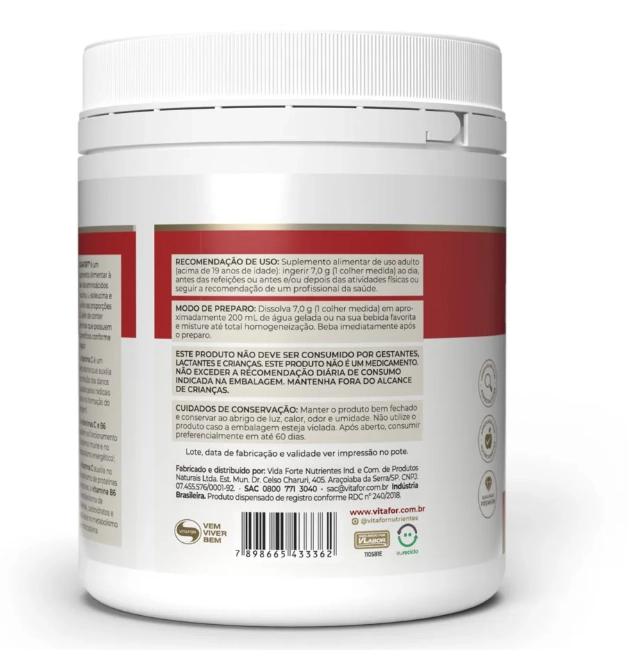 BCAA Fort, 210g Sabor Tangerina, Vitafor