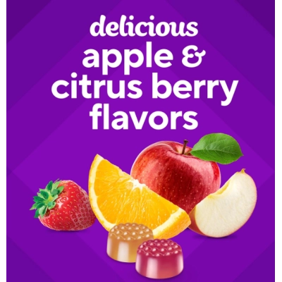 Men's 50+ Daily Multivitamin, Multivitamínico Diário Masculino 50+, 120 Gomas Sabor Maçã e Frutas cítricas, Vitafusion