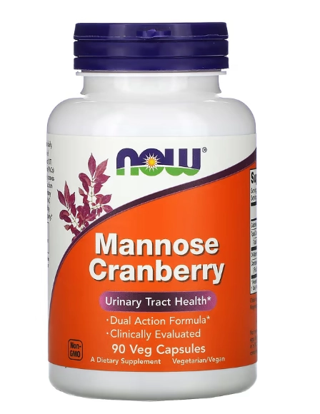 Mannose Cranberry, 90 cápsulas, Now
