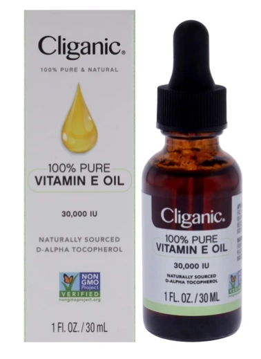 Óleo de Vitamina E 100% Puro, 30ml, Cliganic