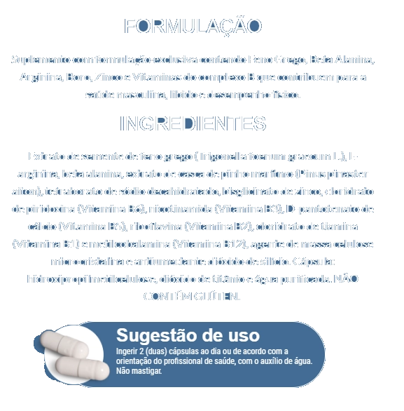 Fenosteron, Feno Grego, Beta Alanina e Arginina, 60 Cápsulas, Endogen