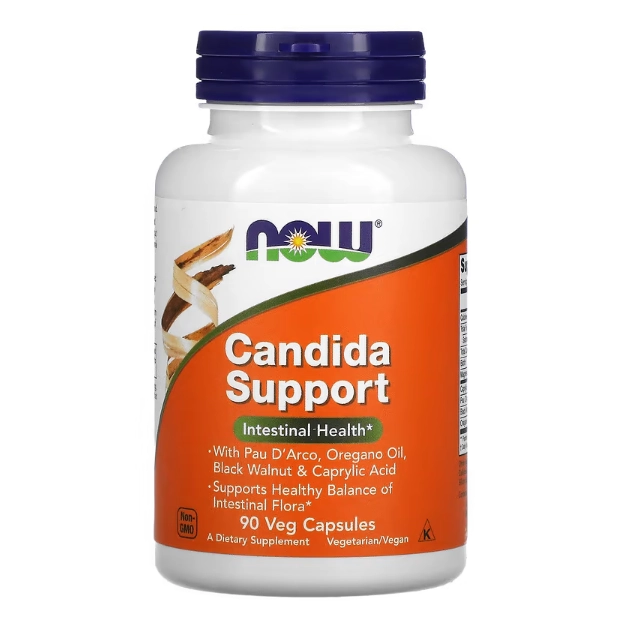 Candida Support, Saúde Intestinal, 90 Cápsulas, Now