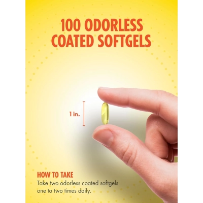 Fish Oil (Ômega-3), 1200mg, 100 Softgels, Sabor Limão, Sundance