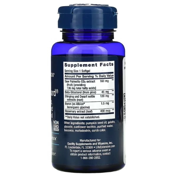 PalmettoGuard Saw Palmetto, Beta-Sitosterol, 60 Softgels, Life Extension