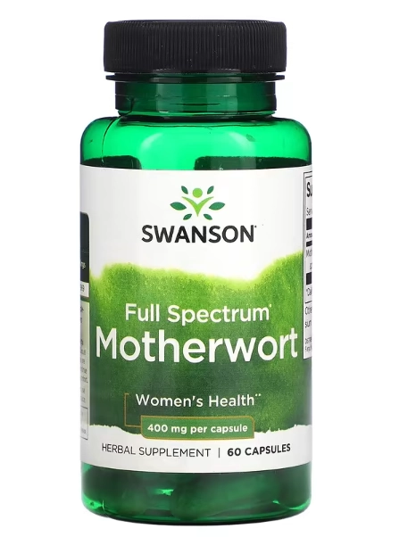 Motherwort de Espectro Completo, 400mg, 60 Cápsulas, Swanson