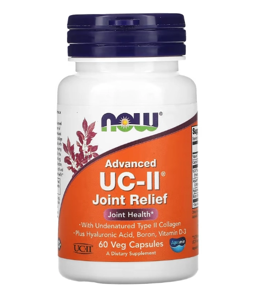 Advanced UC-II com Colágeno Tipo II, 60 Cápsulas, Now