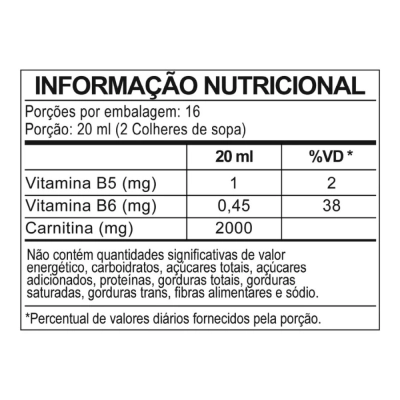 L-Carnitina 2000Mg + Vitaminas B5 E B6 Triton, Sabor Limão, Iridium Labs