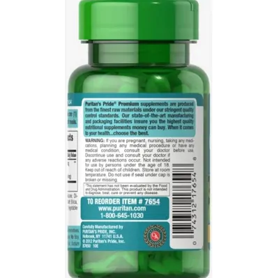 Ginkgo Biloba, 60mg, 120 capsulas Softgel, Puritans Pride