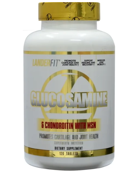 Glucosamina Condroitina com MSM, 120 Cápsulas, Landerfit
