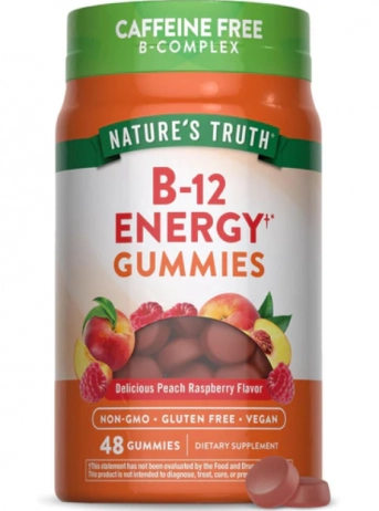 Energia B-12, Com vitaminas B, L-Carnitina e Ashwagandha, 48 gomas, Nature's Truth