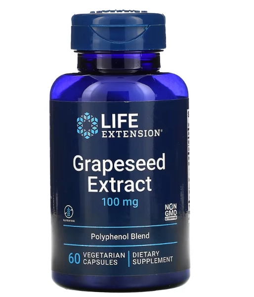 Extrato de Semente de Uva, 100 mg, 60 Cápsulas, Life Extension
