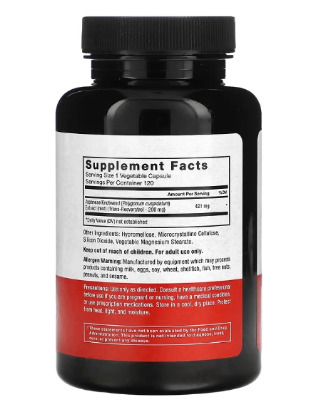 Resveratrol, 200mg, 120 Cápsulas, Force Factor