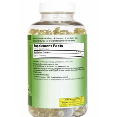 Vitamina E  400UI, 500 Cápsulas, Kirkland Signature