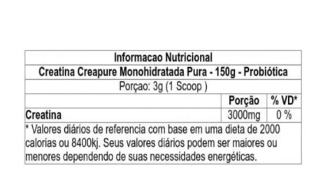 Creatina Creapure Monohidratada Pura, 150g, Probiótica