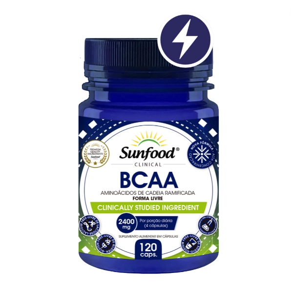 BCAA Hepatoprotetor, 2400mg, 120 Cápsulas, Sunfood
