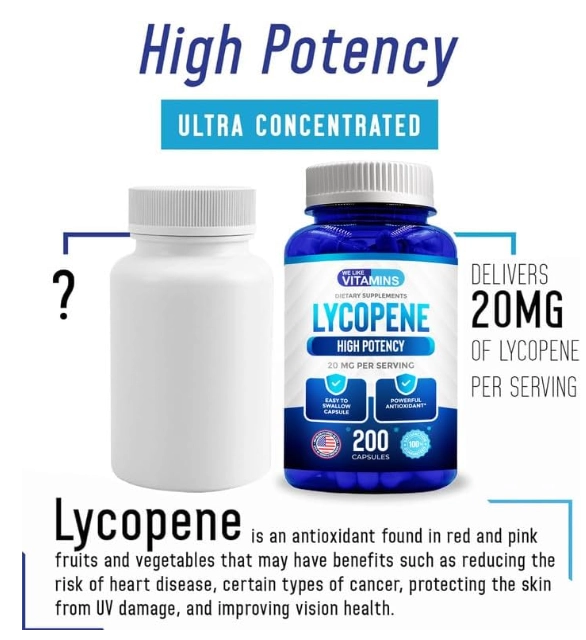 Licopeno 20mg, 200 Cápsulas, We Like Vitamins