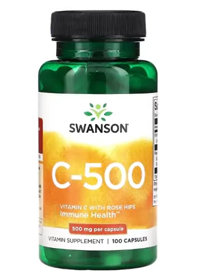 Vitamina C-500, 500mg, 100 cápsulas, Swanson