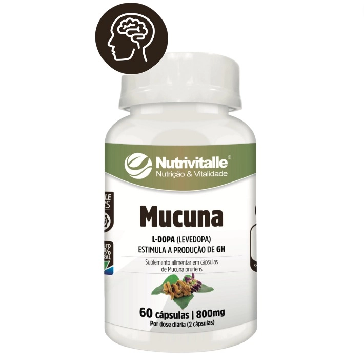Mucuna, Estimula a produção de GH, 60 Cápsulas, Nutrivitalle