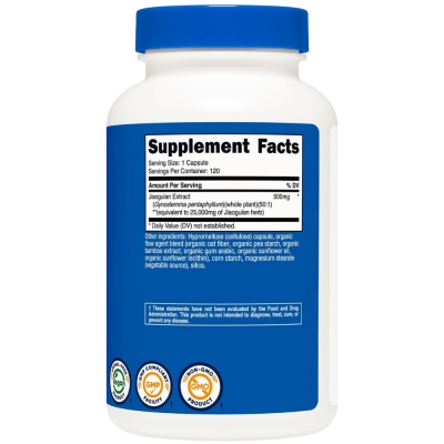 Jiaogulan Extract 25.000mg, 50:1, Ginseng do Sul, 120 Cápsulas, Nutricost