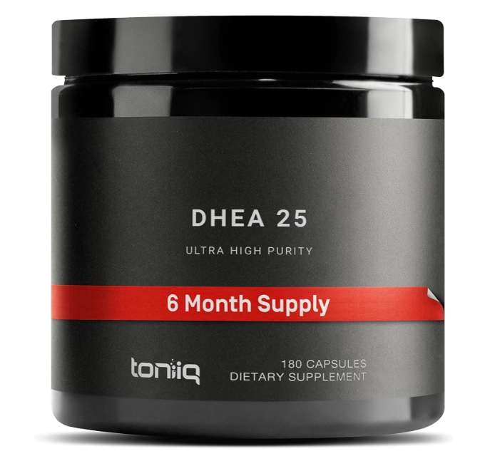 DHEA 25mg, Ultra High Strength, 180 Cápsulas, Toniiq