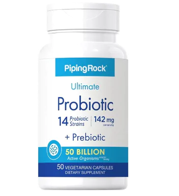 Probiótico Multienzimático, 50 bilhões, 50 cápsulas, PipingRock