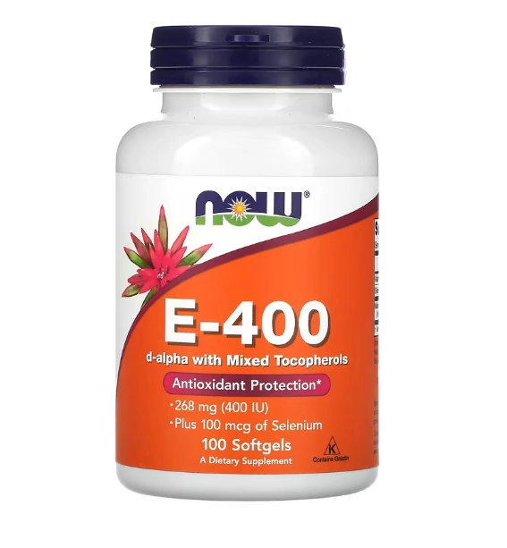 Vitamina E 400UI, 100 Cápsulas, Now