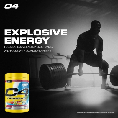 Pré-Treino C4 Original Hawaiian Punch, 450g, Cellucor