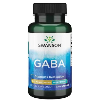 Gaba, 500mg, (Por Capsula)  100 cápsulas, Swanson