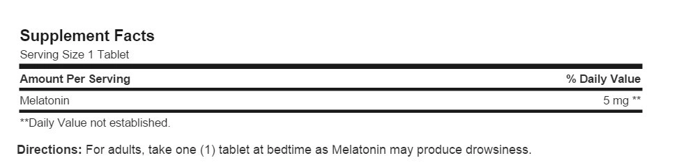 Melatonina, 5mg, 120 comprimidos, Puritan's Pride