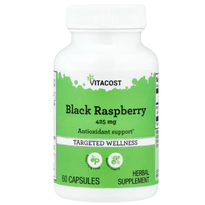 Black Raspberry 425mg, Framboesa Preta, 60 Cápsulas, Vitacost