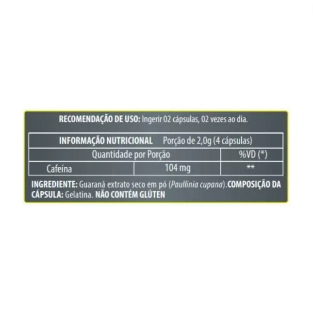 Guaraná, Extrato Seco, 104mg de Cafeína, 60 Cápsulas, Flora Nativa