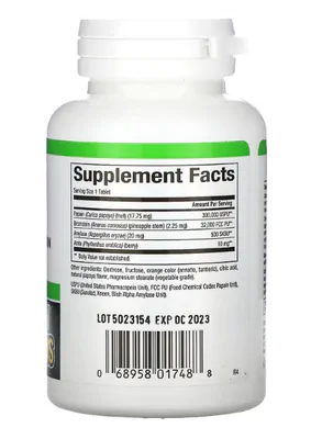 Enzimas de Mamão 60 Comprimidos Mastigáveis, Natural Factors