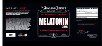 Melatonina 3mg, 100 Cápsulas, Insane Labz