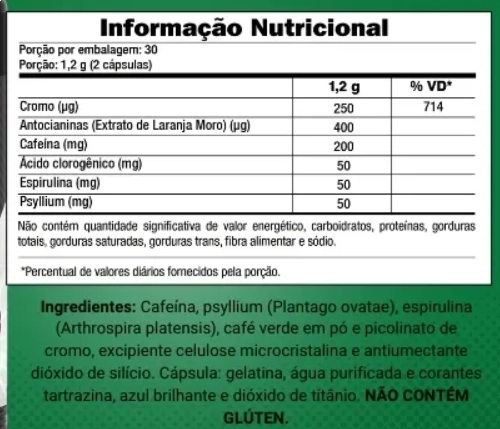Termogênico Green Melt, 60 cápsulas, Cell Force