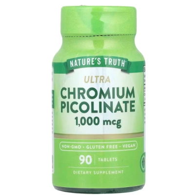 Picolinato de Cromo Ultra, 1000mcg, 90 Comprimidos, Nature's Truth