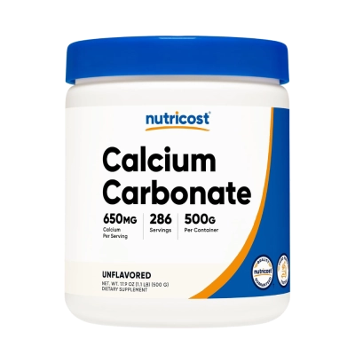 Carbonato de Cálcio em Pó, 500gr, Nutricost