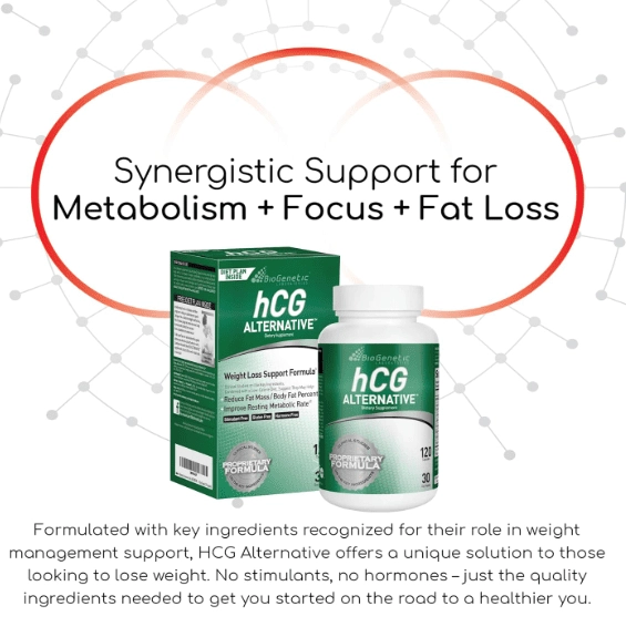 HCG Alternative, Para Perda de Peso, Queimador de Gordura e Aumenta o metabolismo, 120 Cápsulas, BioGenetic