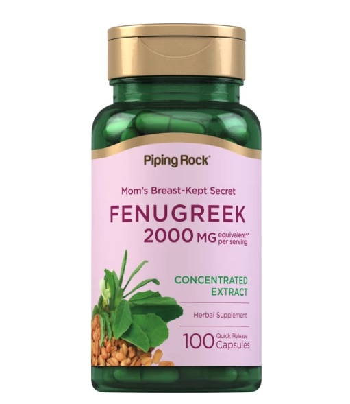 Fenugreek (Feno-grego), 2000mg, 100 cápsulas, Pipingrock